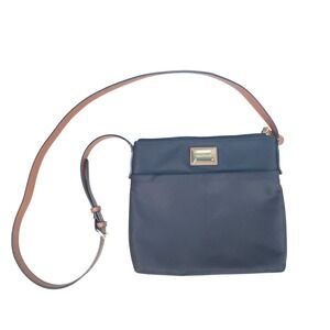 Calvin Klein Black Brown Crossbody Messenger Bag Purse‎ Business Casual Urban